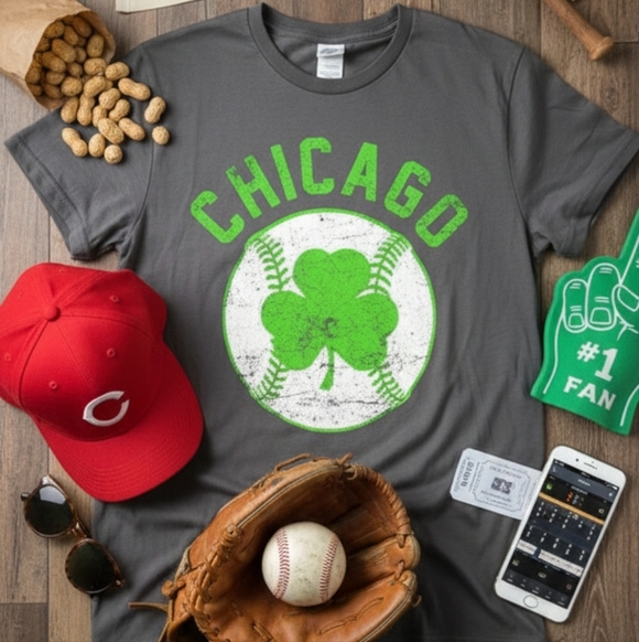 Chicago Baseball St. Paddy's Tee - Picture 2 of 9